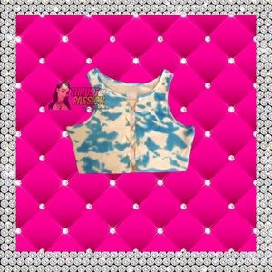 Tye Dye Chain Crop Tops